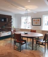 Set meja makan jepara oval 4 kursi