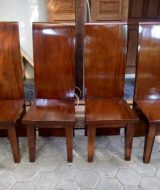 Kursi makan blok solid trembesi adalah salah satu produk furniture kayu yang memiliki banyak fungsi alias kegunaan. kursi kayu dengan sandaran kursi berukuran panjang seperti ini biasanya banyank digunakan sebagai kursi makan. namun bila anda ingin melakukan sedikit modifikasi atau kreatifitas dalam dekorasi furniture rumah, kursi bersandaran panjang ini juga dapat dimanfaatkan sebagai paduan jenis furniture yang lainya. anda dapat memanfaatkannya sebagai kursi teras, kursi taman dan kursi tamu juga bisa menjadi sebuah pilihan yang dapat dipertimbangkan. tinggal bagaimana kreatifitas anda saja dalam memadukannya dengan berbagai furniture yang anda miliki dirumah. berbekal bahan material pilihan dengan kualitas yang terjamin, Kursi makan blok solid trembesi memiliki tingkat konstruksi yang kokoh dan daya tahan yang tangguh. dengan pebggubaan wajar dan disertai dengan perawatan yang memadai, produk furniture kursi ini dapat dipakai dengan awet dan tahan lama. untuk menambah unsur estetika dan daya tarik, kami melakukan proses finishing menggunakan salak dengan sentuhan efek gloss. penggunaan bahan pewarna dan tehnik pewarnaan ini menjadikan lapisan kayu terlihat terang natural dan bercahaya. bila anda menempatkannya didalam ruangan dan ditambah dengan pencahayaan yang memadai, anda juga akan mendapat efek berkilau terpancar dari refleksi cahaya yang terpantul dari permukaan lapisan kayunya. produk Kursi makan blok solid trembesi hadir dengan range harga yang cukup bersahabat per pcs nya. untuk harga satuannya kami tawarkan mulai dari Rp. 450.000 saja. dengan harga yang cukup terjangkau, anda sudah dapat memiliki produk furniture berkualitas dengan penampilan yang tidak kalah dengan barang-barang furniture kelas premium lainya yang memiliki harga relatif lebih tinggi dari pada harga kusrsi yang kami tawarkan ini.