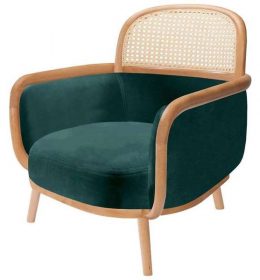 Kursi Sofa Jati Rotan Jok Bludru